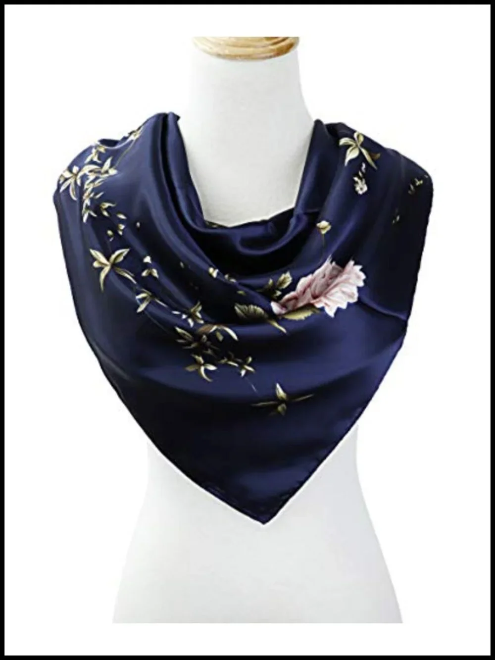 Silk Like Satin Head Scarf 35x35 Square Fashion Hair Protection Versatile